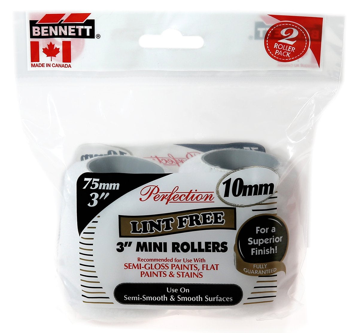 75mm 3" Lint Free Mini Rollers - 10mm