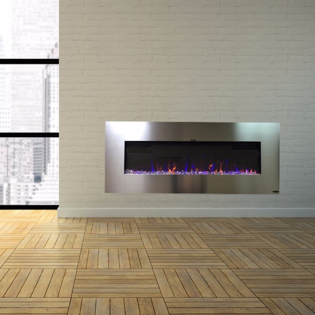 AudioFlare 80024 Stainless 50" Recessed Electric Fireplace