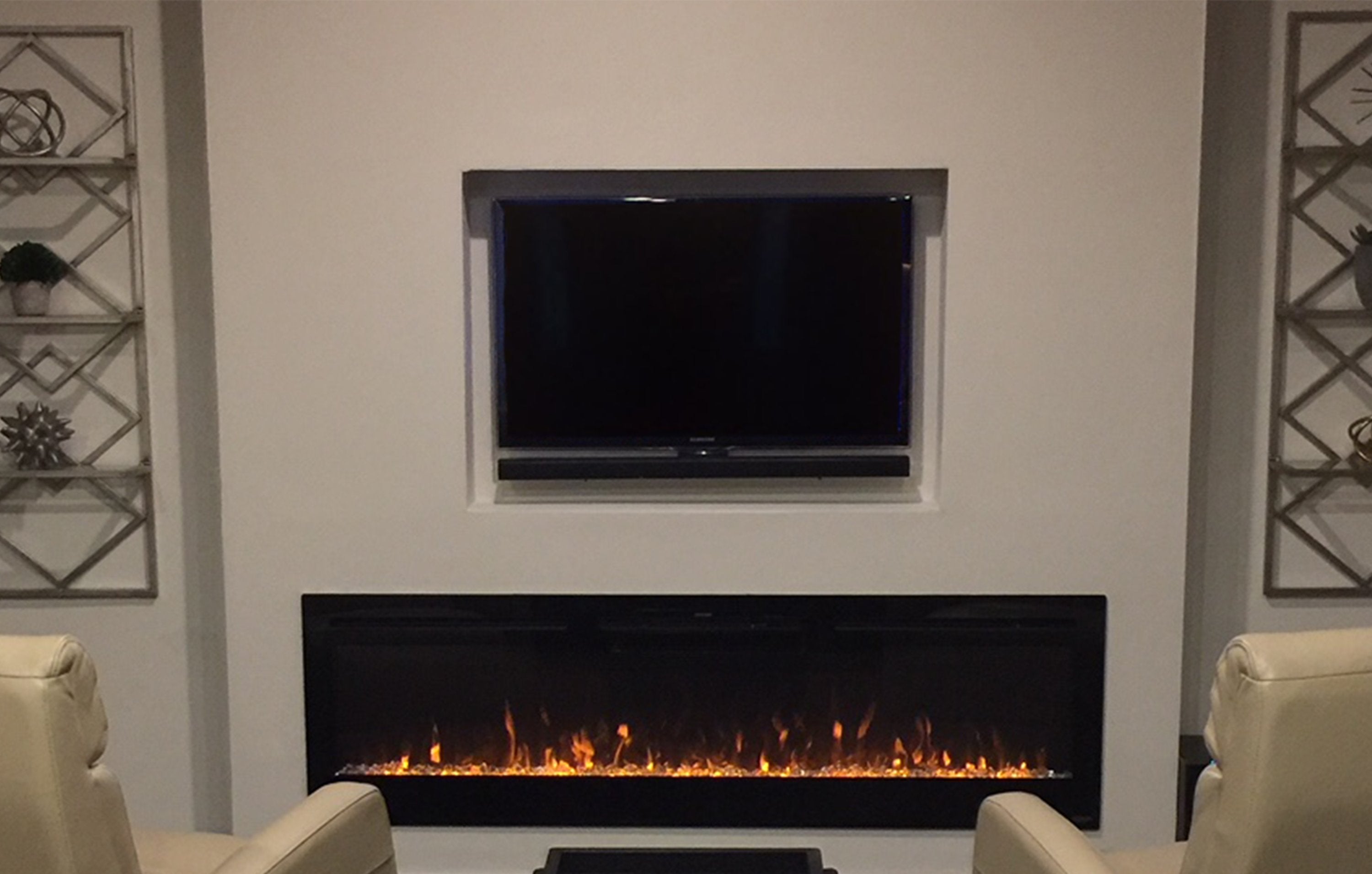 Sideline 72 80015 72" Recessed Electric Fireplace