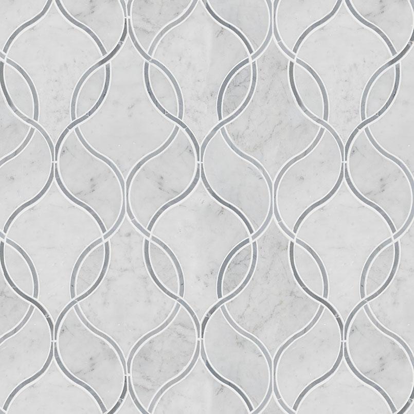 CARRARA WHITE ELLIPSIS POLISHED 10MM