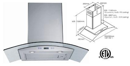 LTS-SC-SS - Wall Mounted Hood Fan